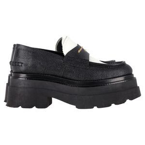 Alexander Wang Carter Chunky Sole Loafers in Black and White Leather